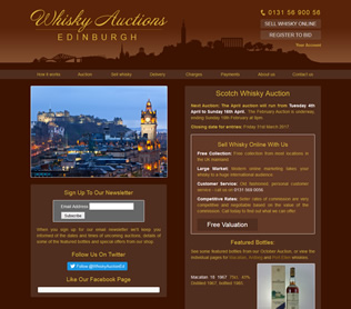 whisky auctions edinburgh website